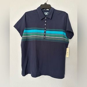 NWT St. John's Bay Women Polo Blue Shirt Size XL